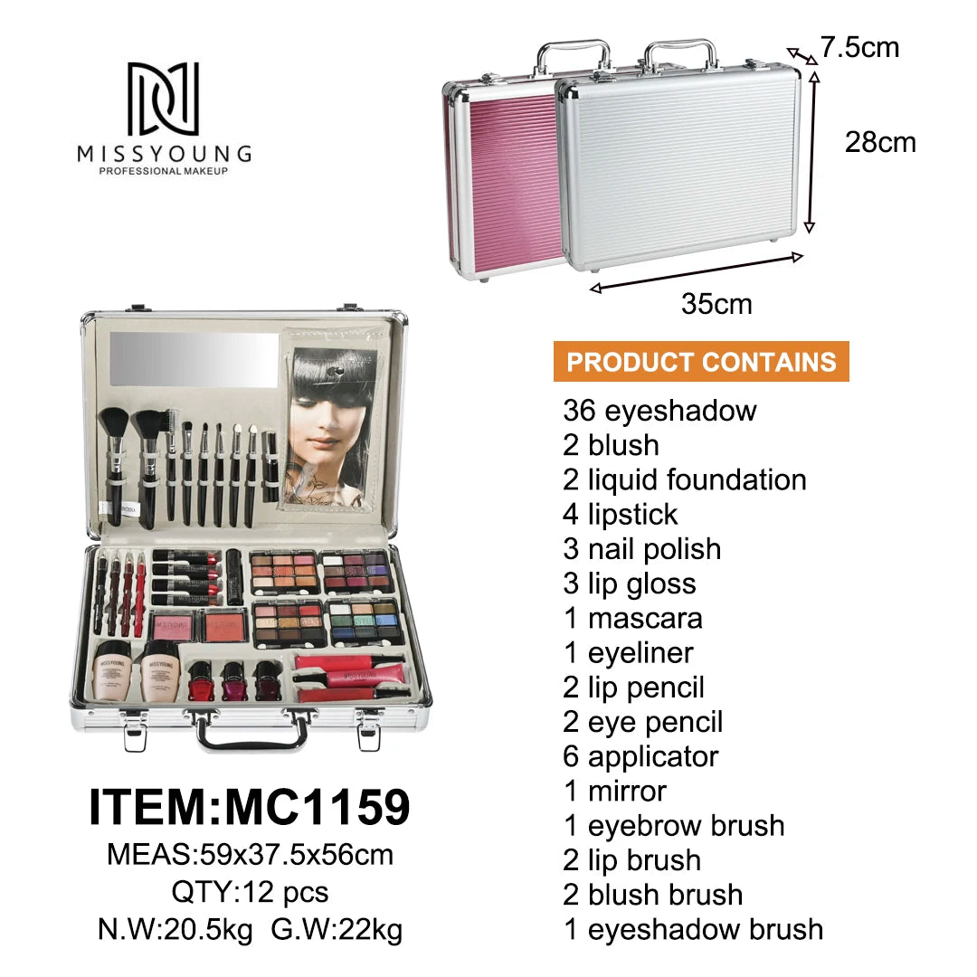Miss Young Makeup Kit - 69Pc Set Makeup Kit GlowZone