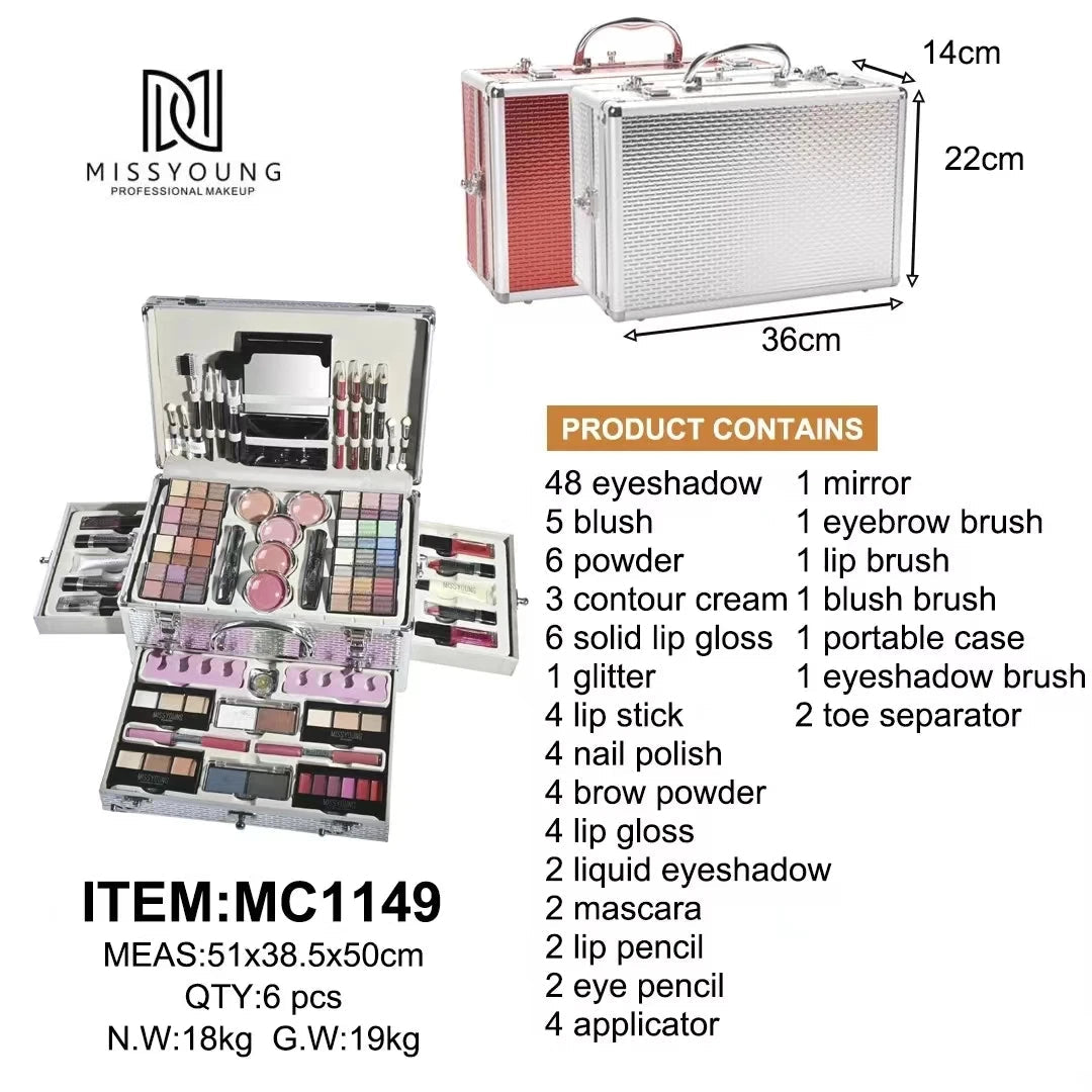Miss Young Makeup Kit Box Set Makeup Kit GlowZone