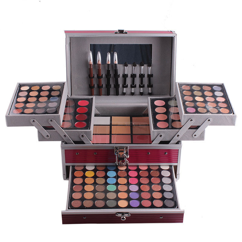 Professional Makeup Box Kit -Miss Rose Rose red Cosmetic Set GlowZone