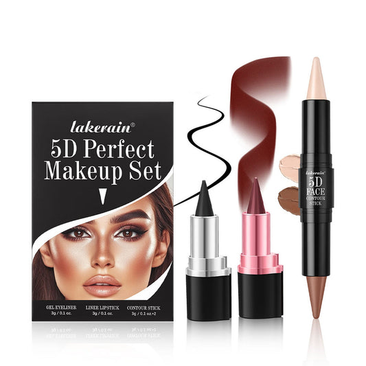 5D Perfect Face Makeup Set - 03Pc/Set Cosmetic Set GlowZone