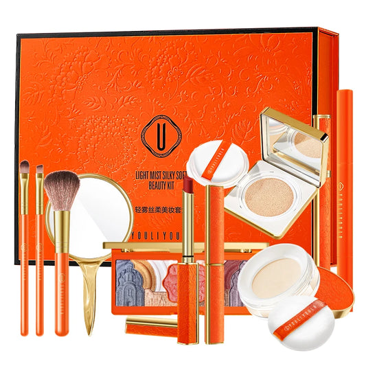 Makeup Kit - YOULIYOULA - 11Pc Set Orange Cosmetic Set GlowZone