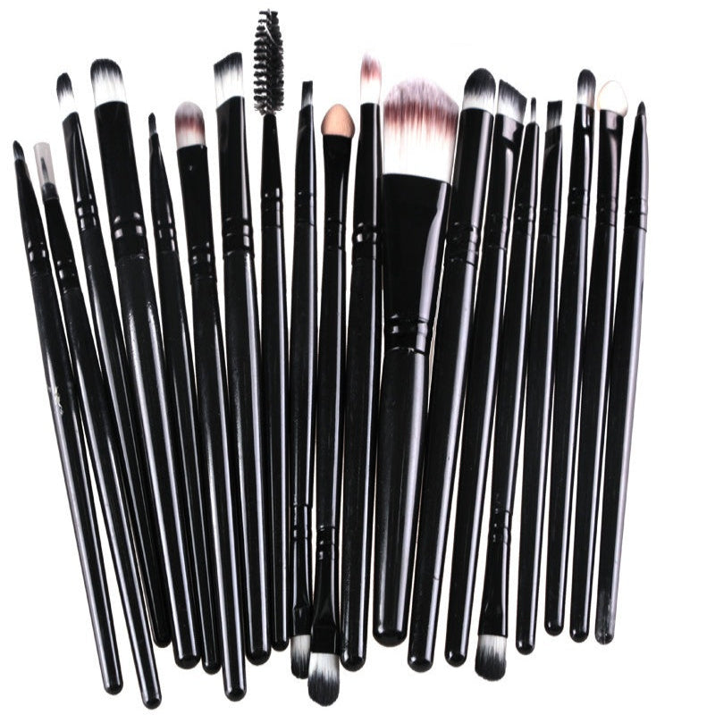 Premium Makeup Brush -20Pc Set Black Rod balck Tube Makeup Brush GlowZone