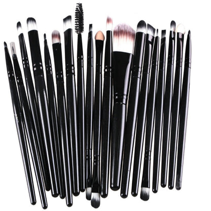 Premium Makeup Brush -20Pc Set Black Rod balck Tube Makeup Brush GlowZone