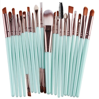 Premium Makeup Brush -20Pc Set Green Rod Coffee Tube Makeup Brush GlowZone